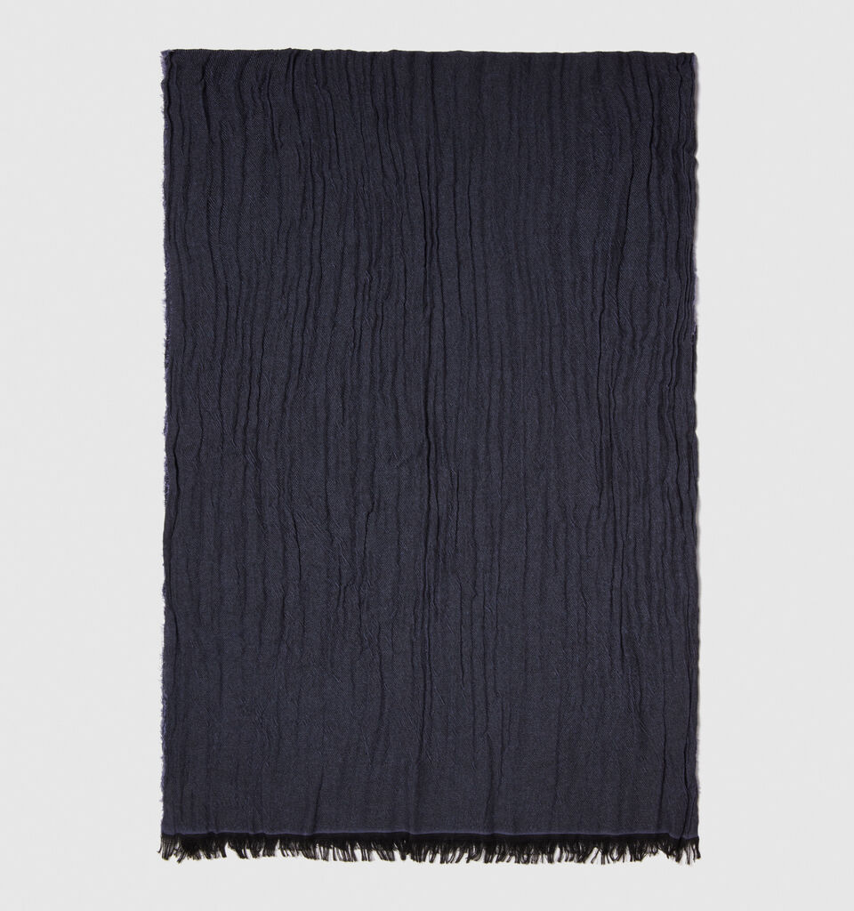 Yarn dyed scarf - null - Dark Gray | Sisley image number 1